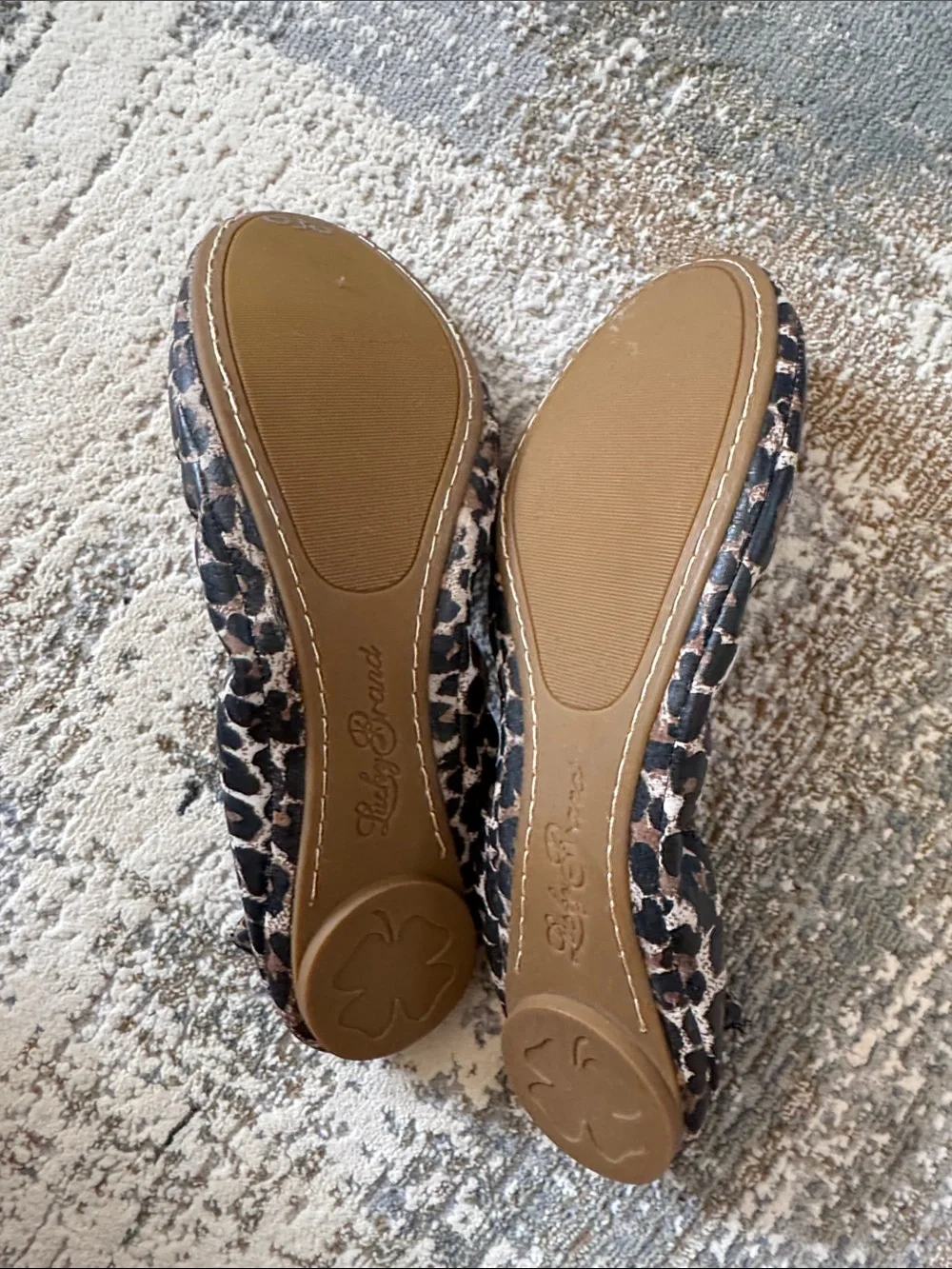NEW Lucky Brand Leopard-Print Ballet Flats in Black & Brown